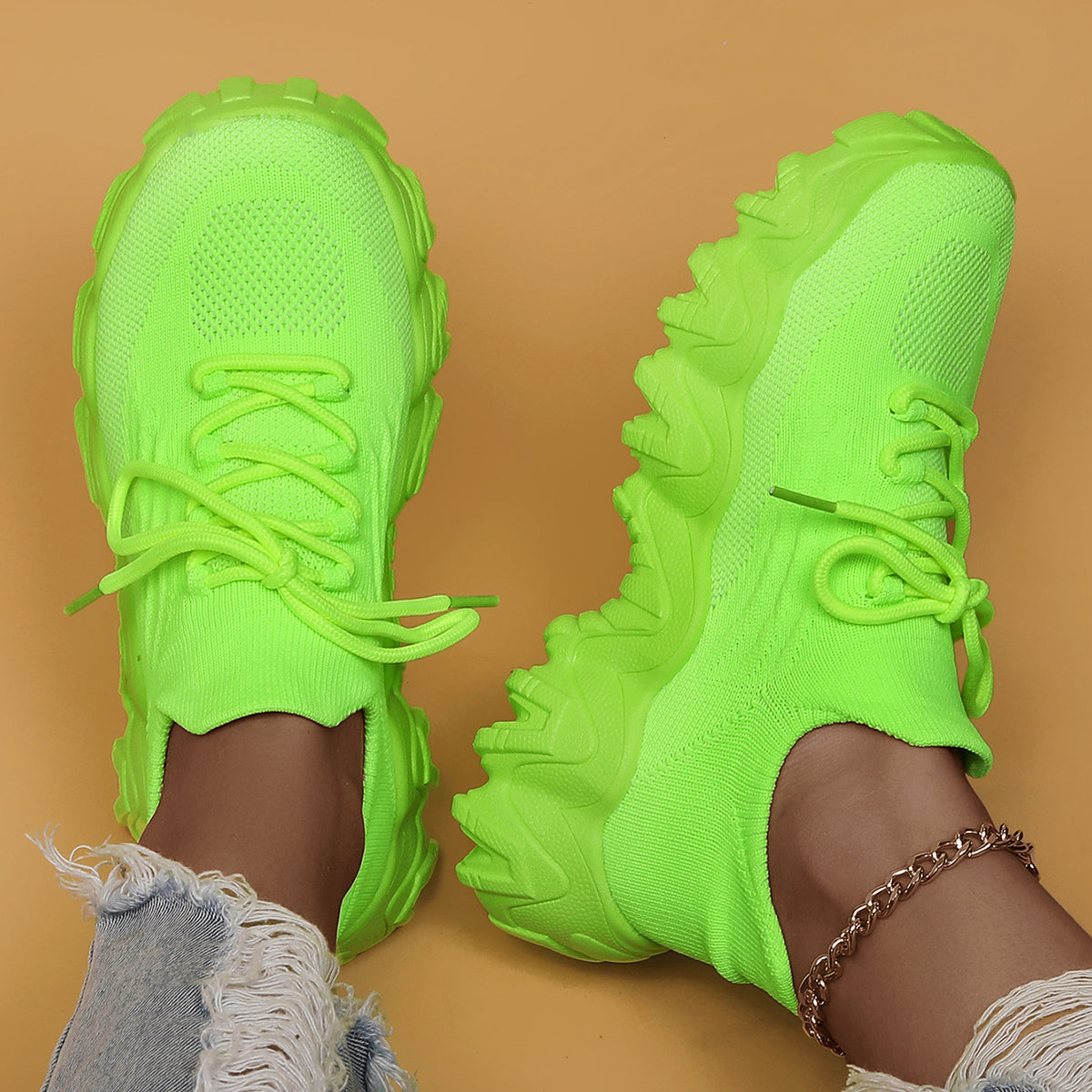 OrthoCloud - Ergonomic & Supportive Shoes (Lime Green)